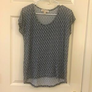 Michael Kors Blouse Shirt Navy Blue and White